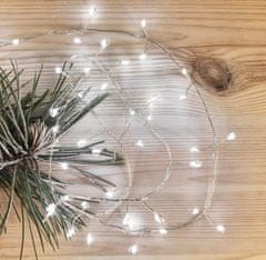 EMOS LED božićni nano lanac, jež, 2,4 m, 3x AA, unutarnji, hladno bijeli, timer