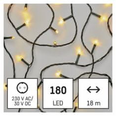 EMOS LED božićni lanac, 18 m, vanjski i unutarnji, toplo bijeli, programi