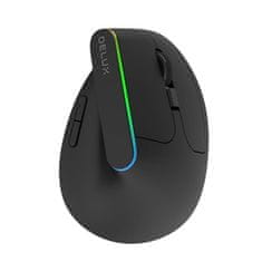 Delux Ergonomski vertikalni bežični miš RGB - bežični