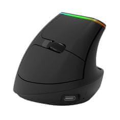 Delux Ergonomski vertikalni bežični miš RGB - bežični