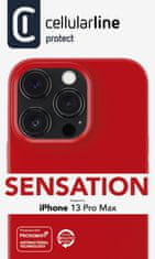 CellularLine Sensation maskica za Apple iPhone 13 Pro Max, silikonska, crvena (SENSATIONIPH13PRMR)