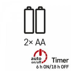 EMOS svjetlosni lanac Nano, 20 LED, jež 1,9 m, hladna bijela, timer