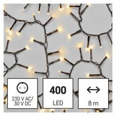 EMOS LED božićni lanac, jež, 8 m, vanjski i unutarnji, toplo bijeli, timer