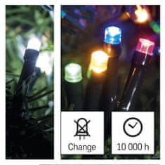 EMOS 100 LED lampica, 10 m, hladno bijela/višebojna, s programima