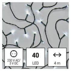 EMOS Lampice s timerom 40 LED 44 m, dnevno bijela