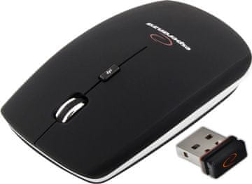 slomart Esperanza EM120K bežični miš, 2.4GHz, optički, USB, crni