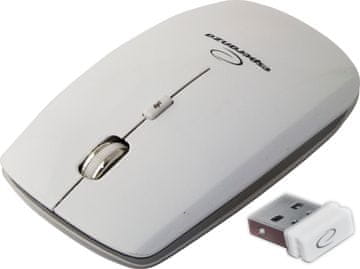 slomart Esperanza EM120W bežični miš, 2.4GHz, optički, USB, bijeli