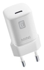 CellularLine Punjač Mini s USB-C ulazom, 20W, bijeli (ACHIPHUSBCPD20MINW)