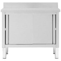 Vidaxl Radni stol s kliznim vratima 100 x 50 x (95 - 97) cm od čelika