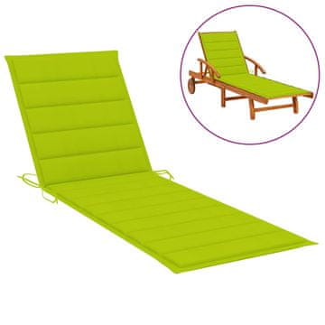 Vidaxl Jastuk za ležaljku svijetlo zelena 200x70x3 cm tkanina