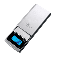 Adler Precizna vaga AD 3168, 100g/0,01g, LCD, siva