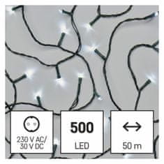 EMOS Lampice s timerom 500 LED 50+5 m, hladna bijela