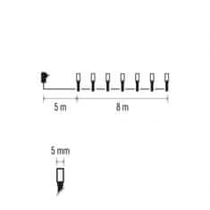 EMOS Lampice s timerom 80 LED 8+5 m multicolor