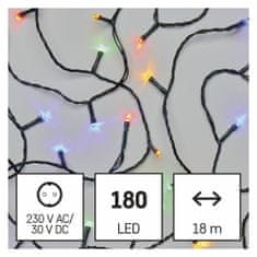 EMOS Lampice s timerom 180 LED 18 m multicolor