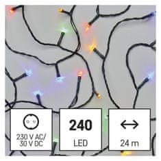 EMOS Lampice s timerom 240 LED 24 m multicolor