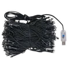 Vidaxl Umjetno osvijetljeno božićno drvce s kuglicama bijelo 240 cm