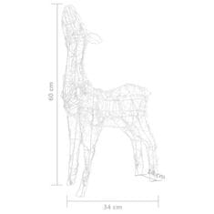 Vidaxl Akrilna ukrasna božićna obitelj sobova 160 LED plava