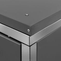 Vidaxl Spremište za dvije kante za smeće 138 x 77,5 x 112,5 cm čelično