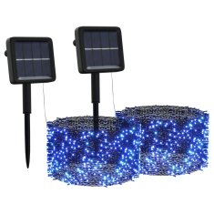 Vidaxl Solarna vilinska svjetla 2 kom 2 x 200 LED plava