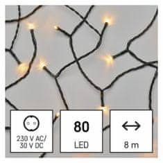 EMOS LED božićni lanac, 8 m, vanjski i unutarnji, vintage, timer