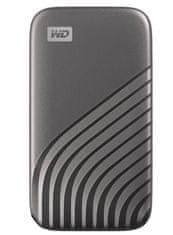 Western Digital My Passport vanjski pogon, SSD, 1TB, USB-C, 3.2, siva