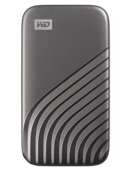 Western Digital My Passport vanjski pogon, SSD, 1TB, USB-C, 3.2, siva