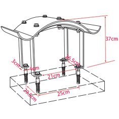Vidaxl Kapa za dimnjak od nehrđajućeg čelika 50 x 50 x 37 cm