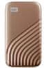 Western Digital My Passport vanjski pogon, SSD, 1TB, USB-C, 3.2, zlatni
