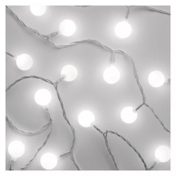 EMOS 40 LED lampica - kuglice, 2,5 m, 4 m, hladno bijela svjetlost, s timerom