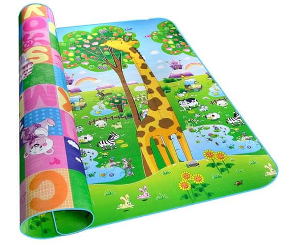 Sun Baby ZOO prostirka za igru, dvostrana, 200 x 180 x 0,5 cm