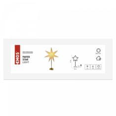 EMOS LED papirna zvijezda sa zlatnim stalkom, 45 cm, unutarnja