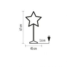 EMOS LED papirna zvijezda sa zlatnim stalkom, 45 cm, unutarnja