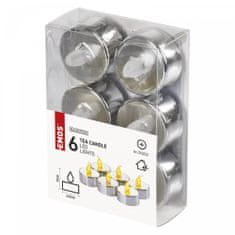 EMOS LED dekoracija - 6x čajna svjetiljka, srebrna, 6x CR2032, unutarnja, vintage