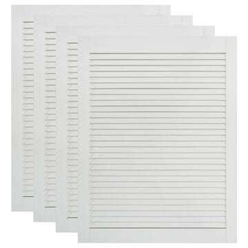 Vidaxl Vrata za ormarić rešetkasta 4 kom bijela 69 x 49,4 cm borovina