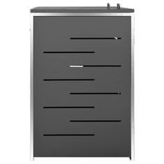 Vidaxl Spremište za dvije kante za smeće 138 x 77,5 x 112,5 cm čelično