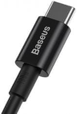 BASEUS Catys-B01 podatkovni kabel, QC, 100 W, USB-C na USB-C, crni