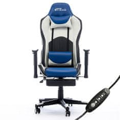 Dolce gaming stolica, masažni jastuk, crno-plava