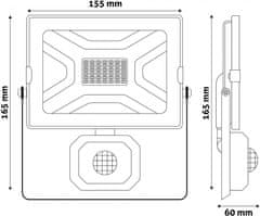 Avide Flood Light Slim LED reflektor, 30W, NW, 4000K, sa senzorom