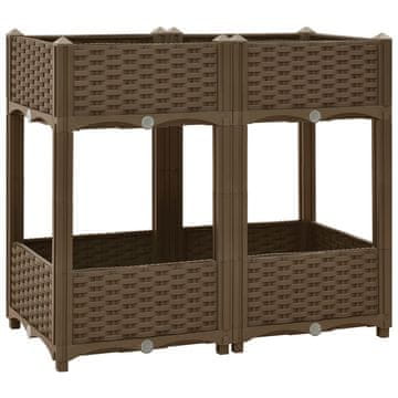 Vidaxl Povišena gredica 80 x 40 x 71 cm od polipropilena