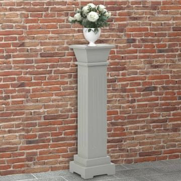 Vidaxl Klasični stalak za biljke u obliku stupa, sivi, 17x17x66 cm, MDF