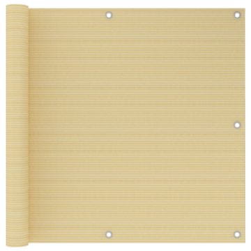Vidaxl Balkonska pregrada, bež, 90x300 cm, HDPE