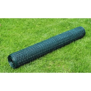 Vidaxl PVC mrežasta ograda 25x0,75 m zelena