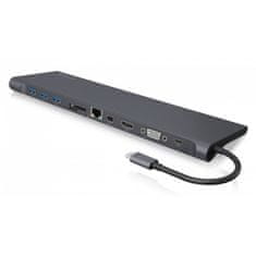 IcyBox IB-DK2102-C priključna stanica za prijenosna računala, 12 u 1, USB-C