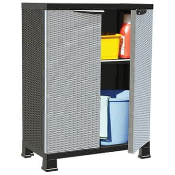 Vidaxl Plastični ormarić 68x39x92 cm Uzorak ratana