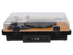 Trevi TT 1022 BT prijenosni gramofon, Bluetooth, Stereo zvučnici, Aux-In, RCS, drveni, crni (TRE-GRA-TT1022-WOD)
