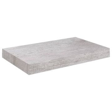 Vidaxl Plutajuća zidna polica siva boja betona 23 x 23,5 x 3,8 cm MDF