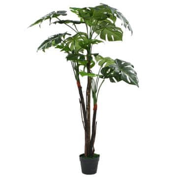 Vidaxl Umjetna biljka monstera s posudom 130 cm zelena