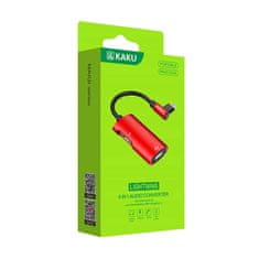Kaku KSC-377 4in1 adapter lightning / 3.5mm mini jack, crvena