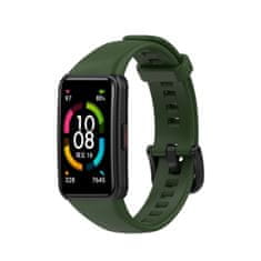 BStrap Silicone remen za Honor Band 6 / Huawei Band 6, army green