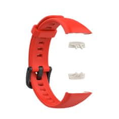 BStrap Silicone remen za Honor Band 6 / Huawei Band 6, red